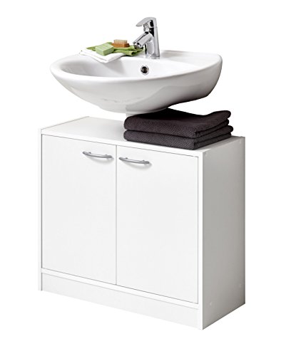 FMD Möbel Bristol A6 - Mueble bajo Lavabo, 63,7 x 28,1 x 55 cm, Blanco, aglomerado