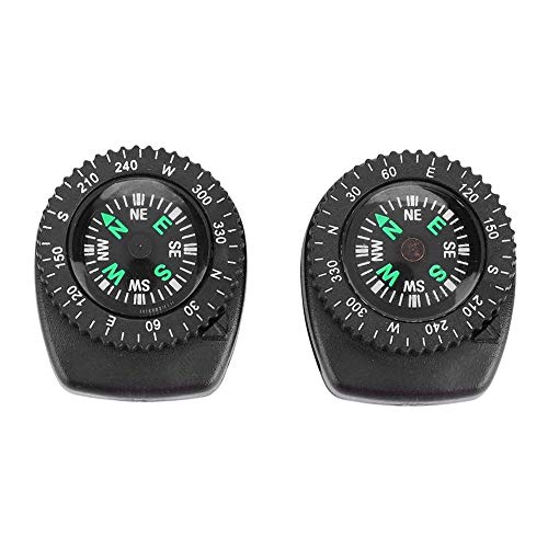 Focket Compass Watch, Plastic Black Muñeca Compass Black Compass para Paseos en Bote, se Puede Desmontar Aspecto Bonito