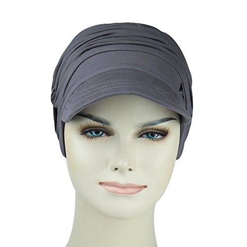 FocusCare Casquillo del Vendedor de periódicos para Las Mujeres de la quimioterapia Casquillo Suave del Cubo Casquillo Ligero de la Gorrita Tejida del cáncer