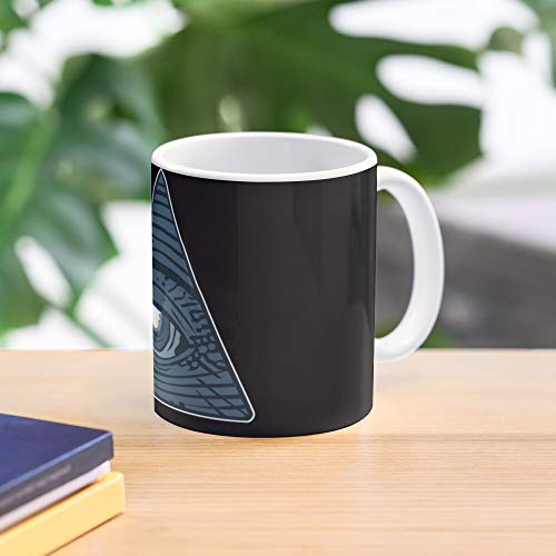 Foliam Illuminati Illsutration Meme Youtube Theory Conspiracy Internet Eye La Mejor Taza de café de cerámica de mármol Blanco de 11 oz