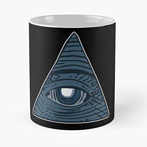 Foliam Illuminati Illsutration Meme Youtube Theory Conspiracy Internet Eye La Mejor Taza de café de cerámica de mármol Blanco de 11 oz