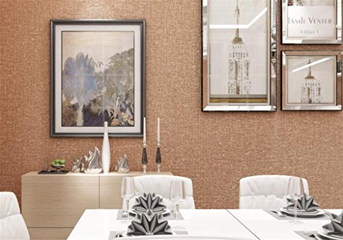 Fondo de pantalla en 3D (patrón de imitación de arpillera de PVC) / sala de estar, dormitorio, pared salvaje completa de la tienda, papel tapiz de ingeniería del hotel, 0.53 * 10M , Coffee color-WEIQI