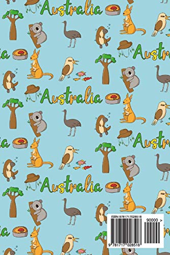 Food Journal & Blood Sugar Log for Diabetics: Blood Glucose Testing Log Sheet, Diabetes Tracking Journal, Glucose Tracker, Cute Australia Cover: Volume 94
