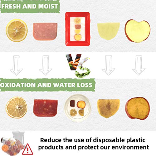 Food preservation tray，Bandeja comida， el producto puede usarse para conservar queso, jamón, pizza, puede mantener los alimentos frescos y ahorrar espacio en el refrigerador. (2pcs)