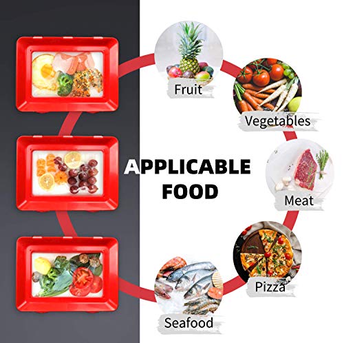 Food preservation tray，Bandeja comida， el producto puede usarse para conservar queso, jamón, pizza, puede mantener los alimentos frescos y ahorrar espacio en el refrigerador. (2pcs)