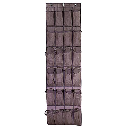 forepin Over The Door Organiser Shoe Storage Bag Zapatero Colgante para Puertas y Armarios Colgar Estantería de Almacenamiento Organizador con 24 Bolsillos Puerta para Unidad de Almacenaje Multi-Capa