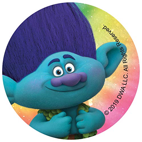 Formycake Trolls (Poppy, Branch, Suki & Guy) - Decoración para Galletas Infantiles - Pasta de Azúcar - 12 Mini Discos