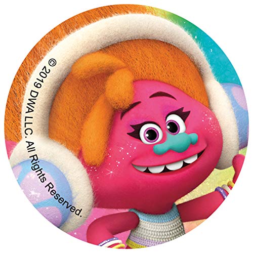 Formycake Trolls (Poppy, Branch, Suki & Guy) - Decoración para Galletas Infantiles - Pasta de Azúcar - 12 Mini Discos
