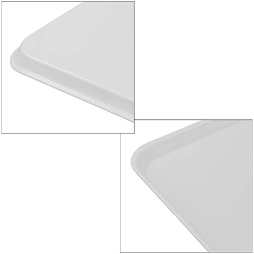 Fosly Bandejas para Servir de PláStico 6 Paquetes, Bandeja Comida Grande Blanco