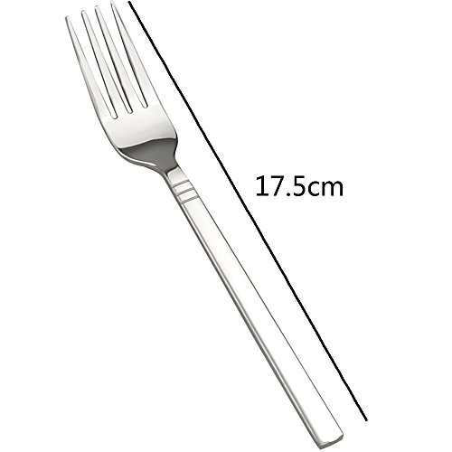 Fosly - Tenedores de postre (12 piezas, acero inoxidable)