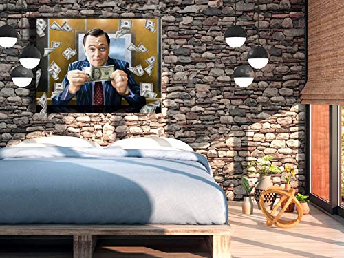 Foto Canvas Cuadro El Lobo de Wall Street | Lienzos de Arte Moderno - Decoración Pared - Cuadros de Salón - para Emprendedores | 60 x 45 cm sobre Bastidor de Madera Grueso Listos para Colgar