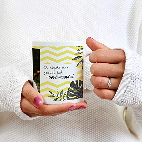 Fotoprix Taza Personalizada con Foto para Abuelo o Abuela | Regalo Original día del Abuelo | Varios diseños Disponibles (Abuelo)