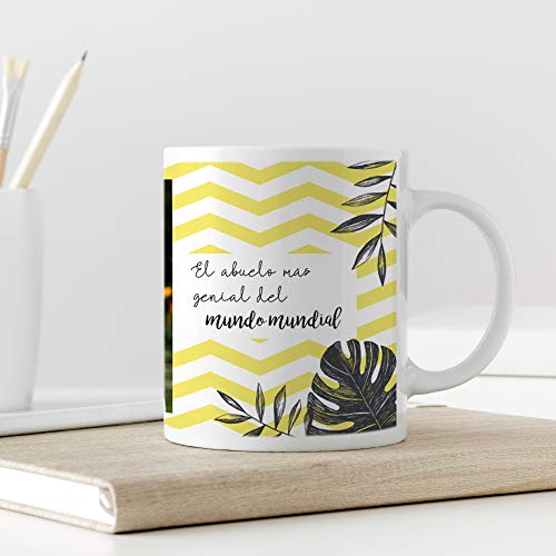 Fotoprix Taza Personalizada con Foto para Abuelo o Abuela | Regalo Original día del Abuelo | Varios diseños Disponibles (Abuelo)