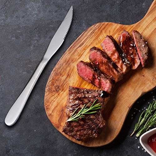 FOXAS Juego de 6pcs Cuchillos de Carne Cuchillo Chuletero Cena Mesa, Acero Inoxidable