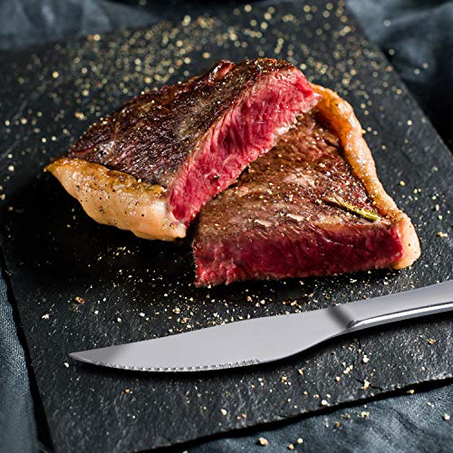 FOXAS Juego de 6pcs Cuchillos de Carne Cuchillo Chuletero Cena Mesa, Acero Inoxidable