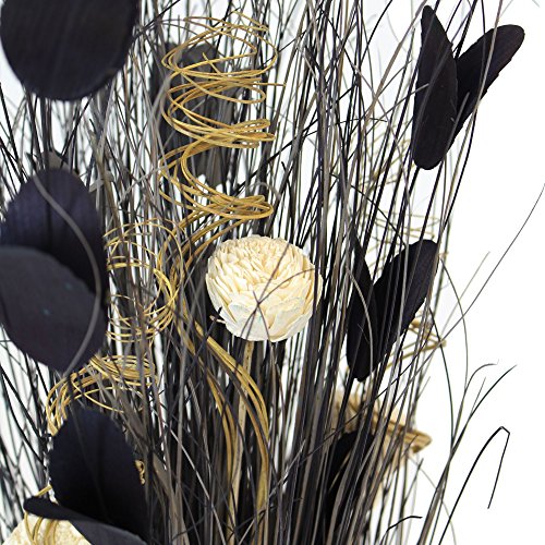 Frank Flechtwaren – Ramo decorativo antracita, altura aprox. 1 m, diámetro de la base: aprox. 12 cm