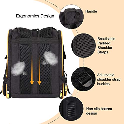 FREESOO Portador de Viaje Mochila Bolsa de Transporte para Mascotas Perros Gatos Malla Completa Transpirable Transportín Jaula Capazos Transportadoras Plegable Viaje Coche Portátil, Naranja