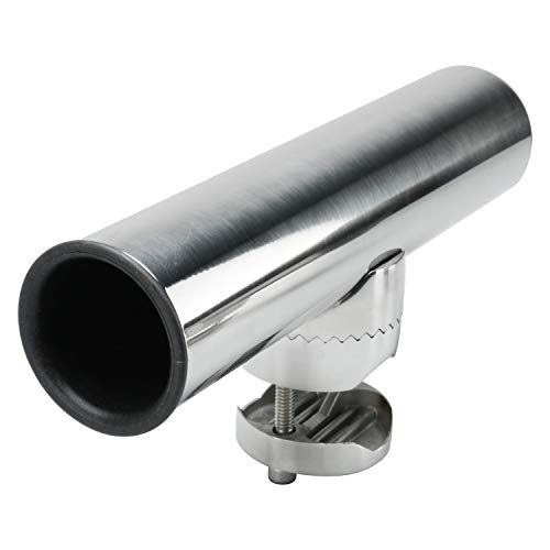 FreeTec Soporte de Varilla de Montaje en Carril Abrazadera Inoxidable en el Soporte de caña de Pescar para rieles 2 PC 1"a 1-1/4"