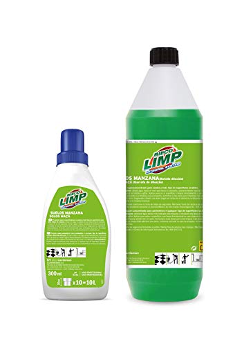 Fregasuelos Manzana Biecolimp Concentrado. Botella 300 ml = 10 Lt de producto
