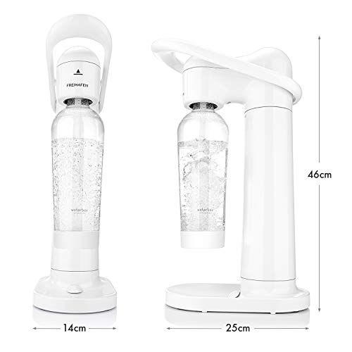 Freihafen Máquina Para Hacer Soda Moderno Blanco Soda Maschine Set sin CO2 Cilindro con 2 x 1L PET Botella de Agua BPA Para Agua del Grifo de Agua Carbónico