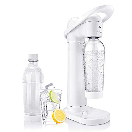 Freihafen Máquina Para Hacer Soda Moderno Blanco Soda Maschine Set sin CO2 Cilindro con 2 x 1L PET Botella de Agua BPA Para Agua del Grifo de Agua Carbónico