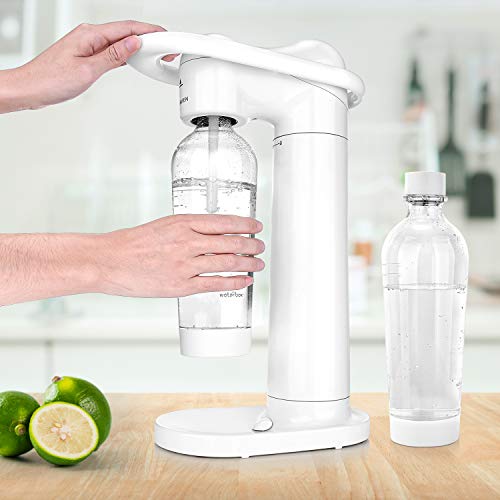 Freihafen Máquina Para Hacer Soda Moderno Blanco Soda Maschine Set sin CO2 Cilindro con 2 x 1L PET Botella de Agua BPA Para Agua del Grifo de Agua Carbónico