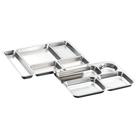 Fricosmos Bandeja Menú INOX. de 5 Compartimentos Dimensiones: 440x350x30 mm. - 482804