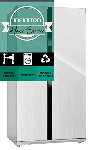 FRIGORIFICO AMERICANO SBS-717GW BLANCO INFINITON (Alto 177cm, INVERTER A++) INSTALACIÓN INCLUIDA