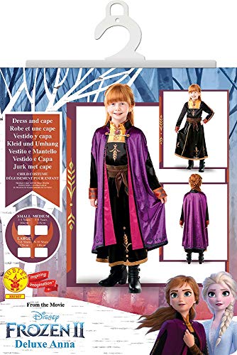 Frozen 2 Deluxe Disfraz Anna Travel, M, Multicolor, (Rubie'S 300507-M)