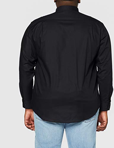 Fruit of the Loom Oxford Camisa de Vestir, Negro (Schwarz - Schwarz), XX-Large para Hombre