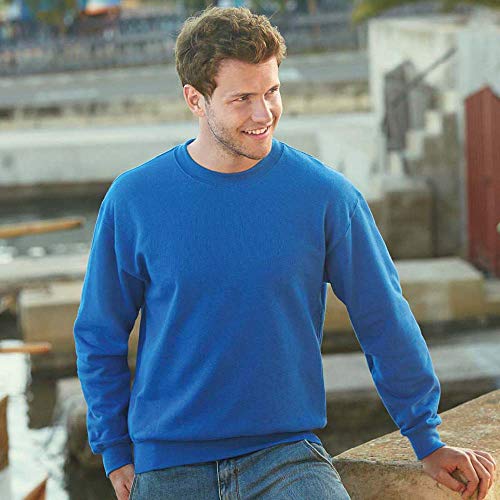 Fruit of the Loom - Sudadera básica con Mangas diseño Set-In Modelo 70/30 Premium (Grande (L)) (Marrón Chocolate)