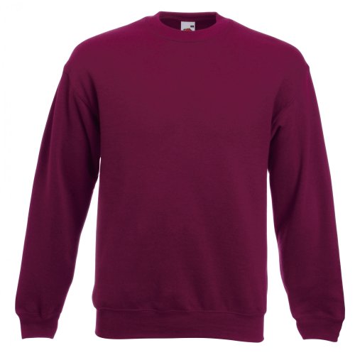 Fruit of the Loom - Sudadera básica con Mangas diseño Set-In Modelo 70/30 Premium (Grande (L)) (Marrón Chocolate)