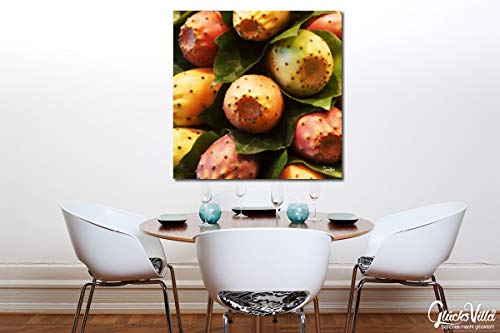 Frutas 3 - XXL - Cuadro de pared (2 cm, 50 x 50 cm), diseño de frutas