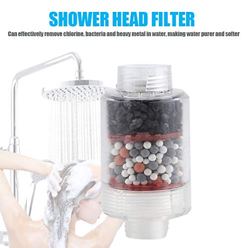 FTVOGUE Filtro Universal para Cabezal de Ducha, purificador de Agua para el hogar, purificador de Agua para el baño, descalcificador de Cloro de Metal Pesado, suaviza el Agua Dura