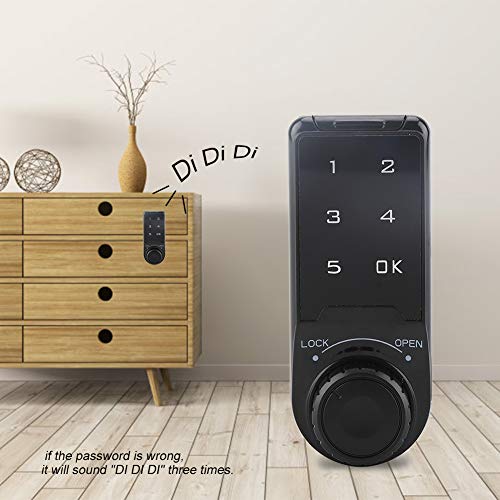 FTVOGUE Touch Digital Keypad Lock Cerradura electrónica Cerradura de la contraseña Bloqueo de acceso Gabinete de seguridad Armario codificado(L=20)