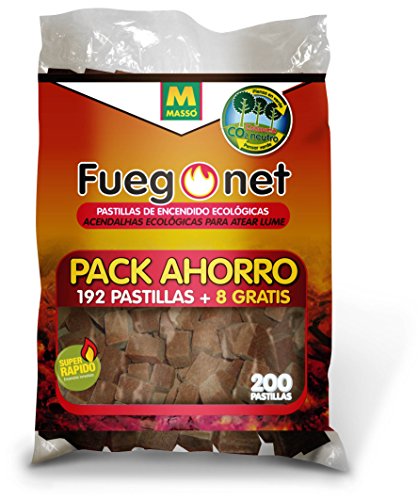 FUEGO NET Fuegonet 231281N Pastillas Ecológicas, Blanco, 27x7x40 cm