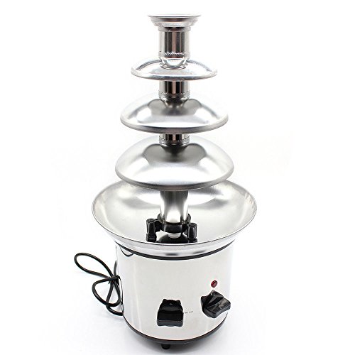 Fuente de chocolate de Hansemay, fondue de la fuente de chocolate del acero inoxidable para el hogar, fiestas de niños, bodas, etc. (4 Tier)