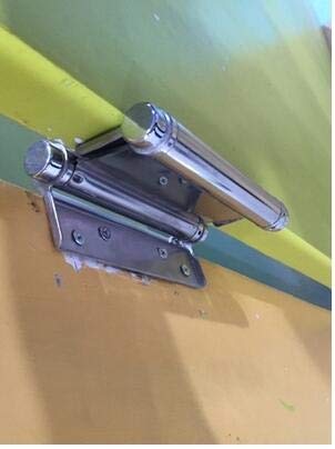 Fugen 2PCs 6'' Bisagra s a Tope Plegables de Acero Inoxidable Conectores de Bisagras Direccionales de Doble Acción para Puerta Abatible Portón Salón con Tornillos