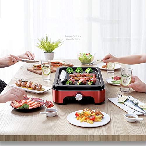 FULANTE Barbacoa, Parrilla del hogar Horno eléctrico, Parrilla de hogar sin Humo portátil, máquina de Barbacoa Comercial, Estufa de Pescado a la Parrilla, Que no se pegue