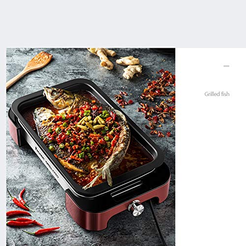 FULANTE Barbacoa, Parrilla del hogar Horno eléctrico, Parrilla de hogar sin Humo portátil, máquina de Barbacoa Comercial, Estufa de Pescado a la Parrilla, Que no se pegue