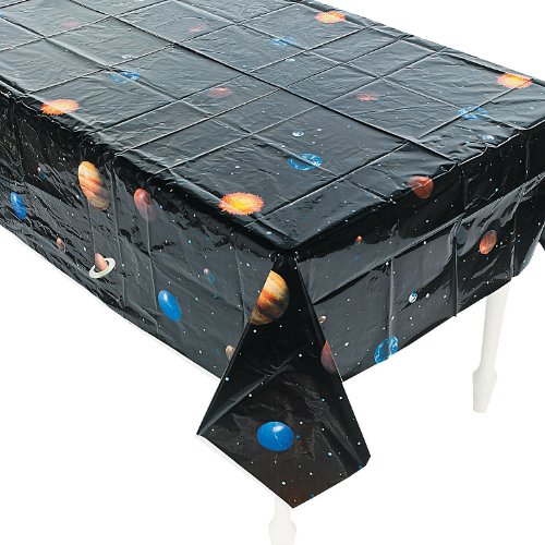Fun Express Mantel de plástico para Espacio Exterior – 137 x 102 Pulgadas