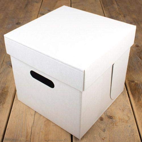 FunCakes Caja para Tartas (25,5 x 25,5 x 25 cm), Blanco