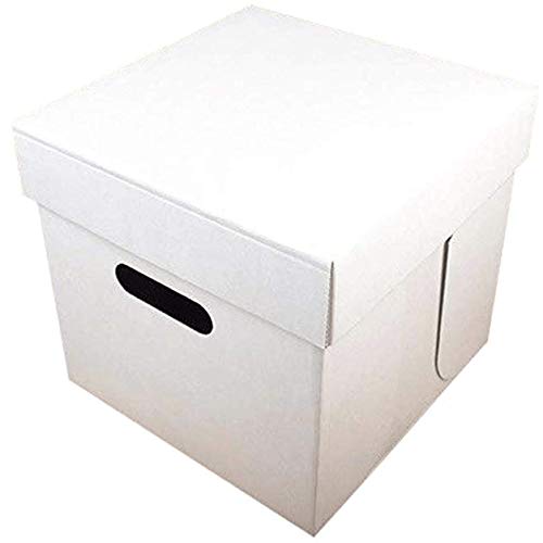 FunCakes Caja para Tartas (25,5 x 25,5 x 25 cm), Blanco