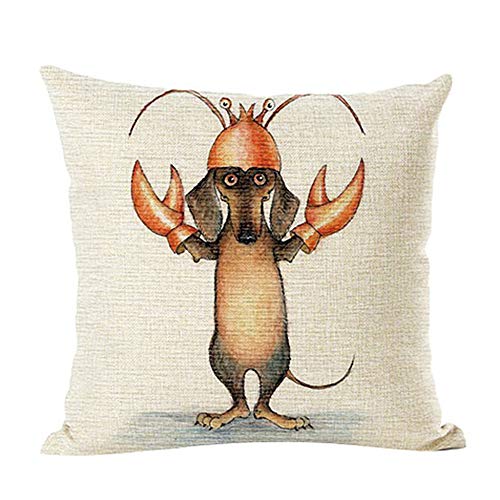 Funda de Almohada Dragonaur, Exquisita y cómoda con diseño de Perro Salchicha, Funda de cojín para sofá, Cama, Coche, cafetería, decoración para el hogar