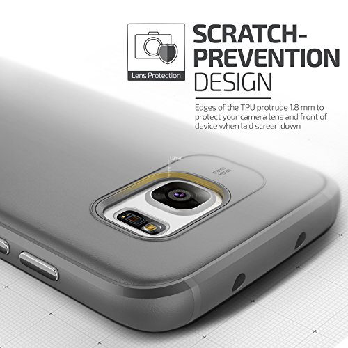 Funda Galaxy S7 Edge VRS Design - Funda Silicona Protectora [Gris] Flexible TPU, Carcasa Choque Absorción Cover movil Ultra Fina [Single Fit] para Samsung Galaxy S7 Edge 2016