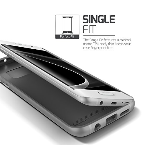 Funda Galaxy S7 Edge VRS Design - Funda Silicona Protectora [Gris] Flexible TPU, Carcasa Choque Absorción Cover movil Ultra Fina [Single Fit] para Samsung Galaxy S7 Edge 2016
