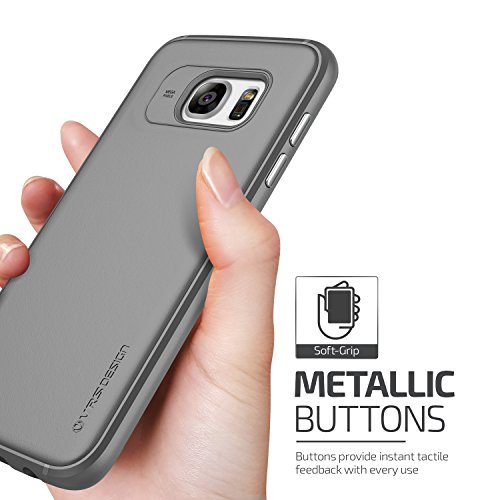Funda Galaxy S7 Edge VRS Design - Funda Silicona Protectora [Gris] Flexible TPU, Carcasa Choque Absorción Cover movil Ultra Fina [Single Fit] para Samsung Galaxy S7 Edge 2016