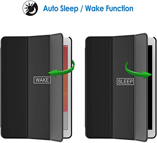 Funda iPad 10.2 Inch 2018/2019,Fondo de Notas Musicales,Cubierta Trasera Delgada Smart Auto Wake/Sleep