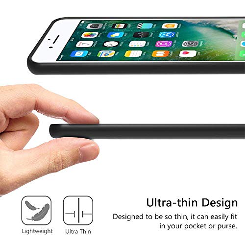Funda iPhone 7 Plus/iPhone 8 Plus + Protector de Pantalla de Vidrio Templado, Carcasa Ultra Fino Suave Flexible Silicona Colores del Caramelo Protectora Caso Anti-rasguños Back Case - Menta Verde