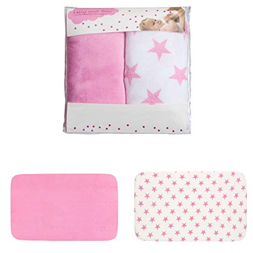 Funda para cambiador bebe - 2 fundas para colchoneta cambiador funda bañera 50x70 50x80 toalla ajustable a cambiadores